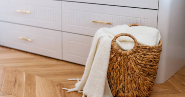 Panier à linge en osier