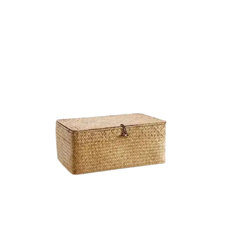 Boîte de rangement rectangulaire en osier - panier en osier