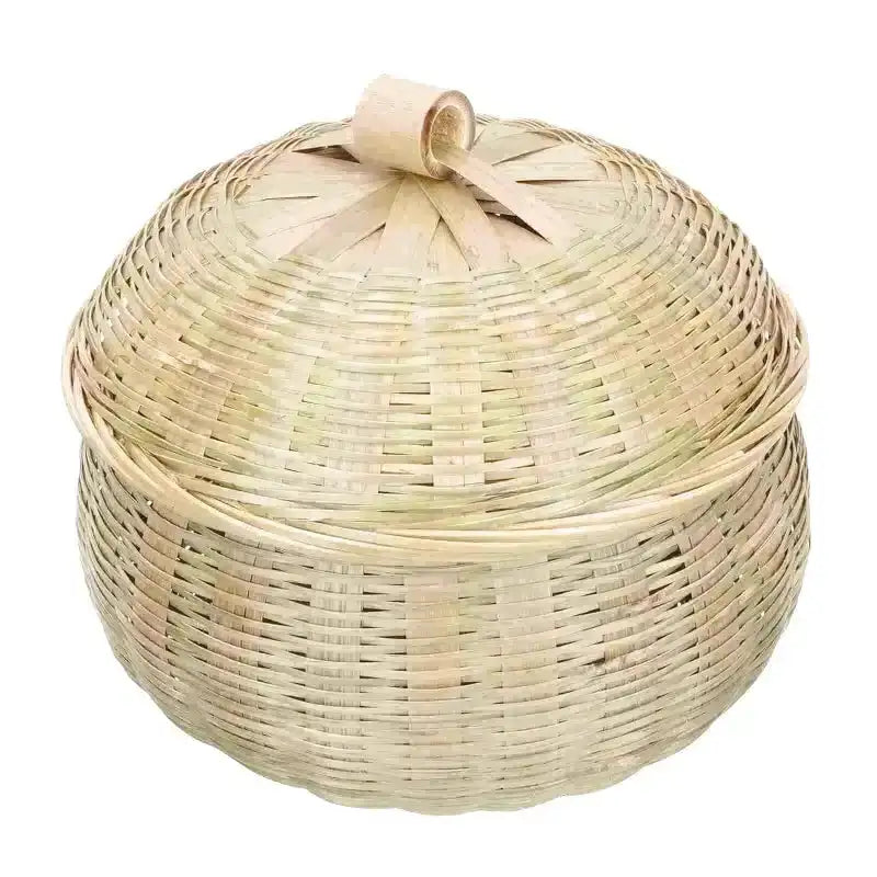 Panier Tressé avec Couvercle Bombé - panier en osier
