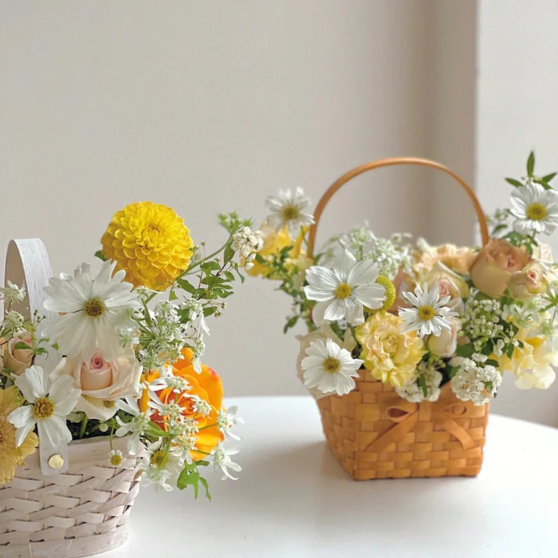 panier romantique en osier