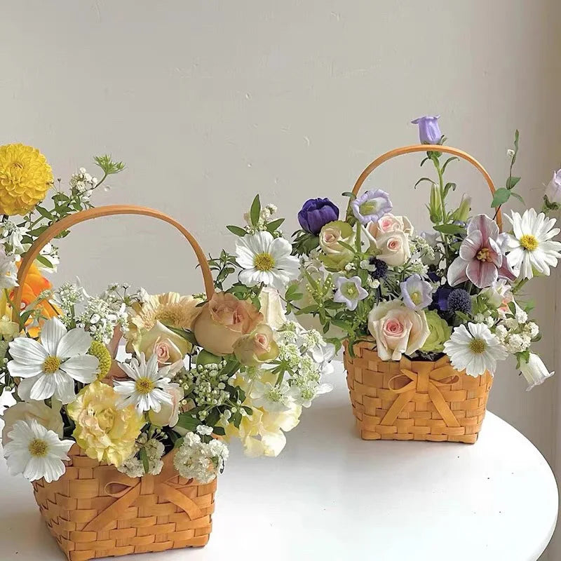 panier romantique en osier