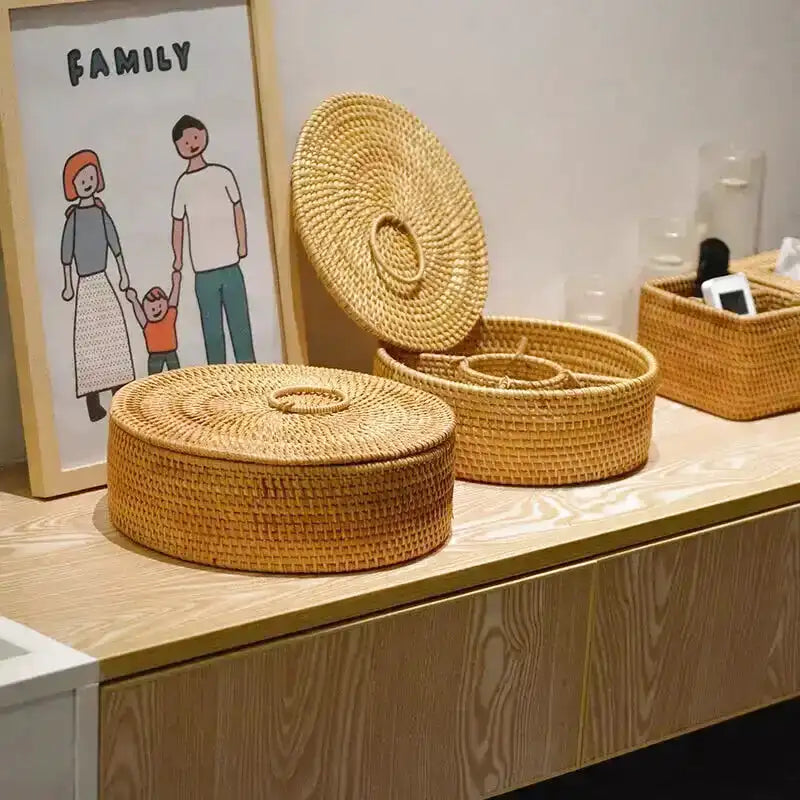 Boîte de Présentation compartimentée en osier