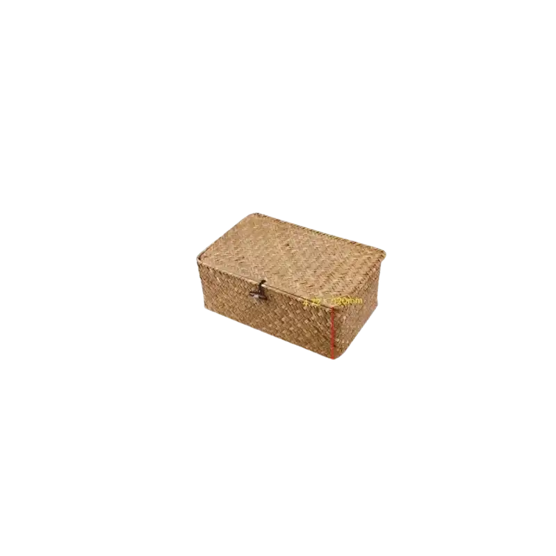Boîte de rangement rectangulaire en osier