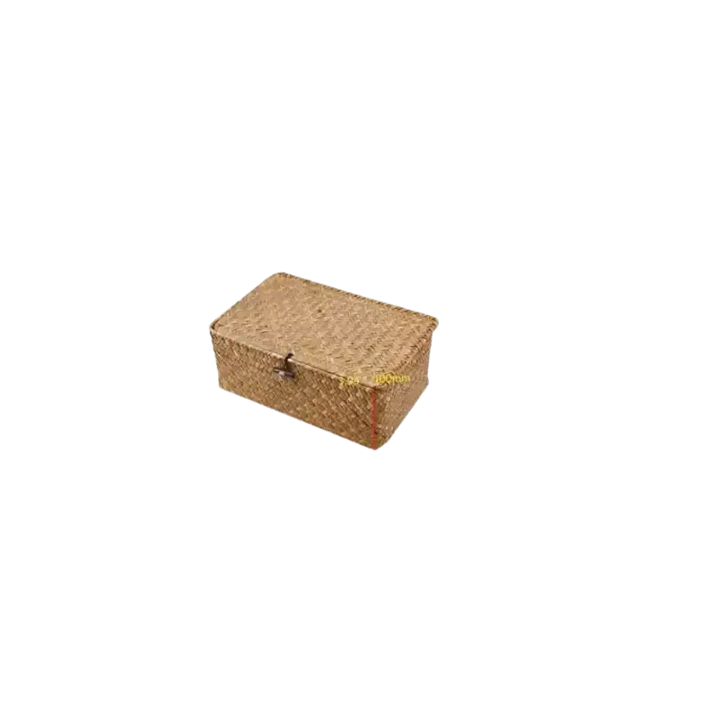 Boîte de rangement rectangulaire en osier