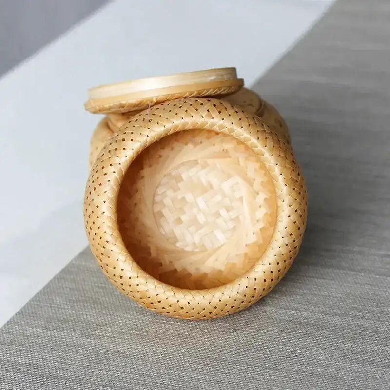 Boîte en osier pour thé ou capsules de café