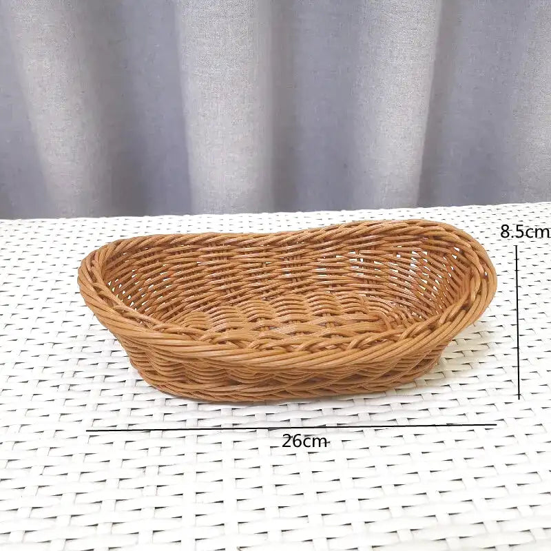 Corbeille tressée décorative ovale