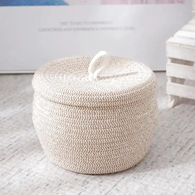 panier de rangement discret avec couvercle