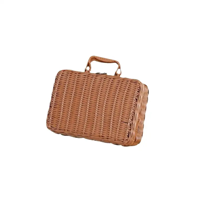 Panier déco en osier avec anse foulard