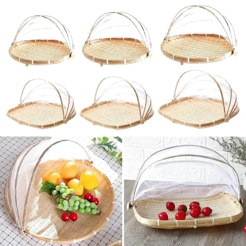 Panier en osier avec cloche protectrice