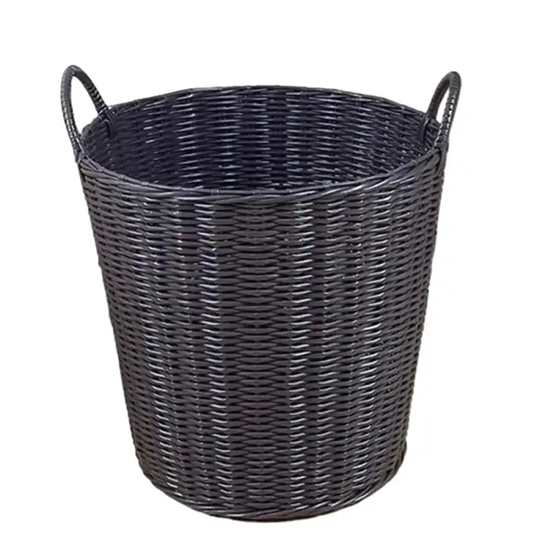 Panier à linge en osier gris