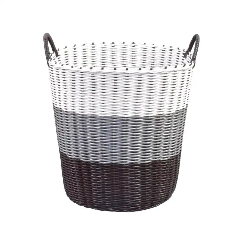 Panier à linge en osier gris - panier en osier