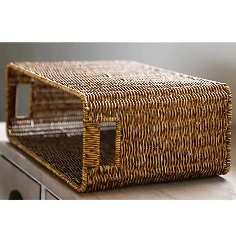 Rangement pour magazines - panier en osier