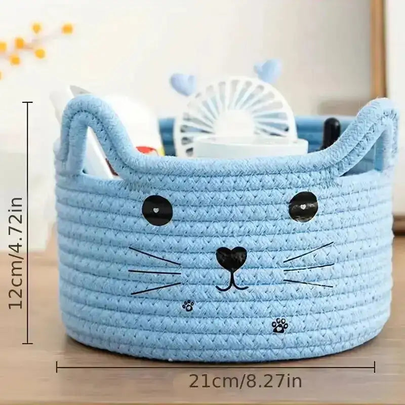 panier de rangement chat - panier en osier