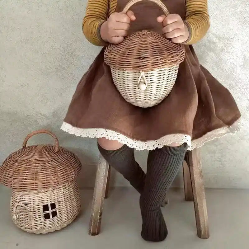 panier en osier champignon - panier en osier