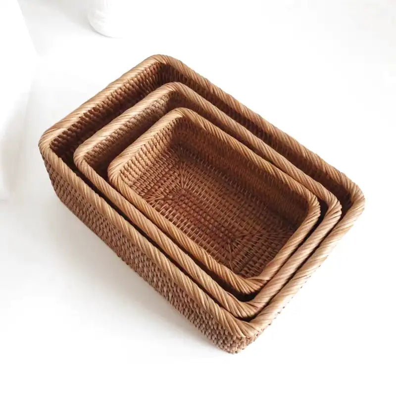 Panier en osier pour salle de bain