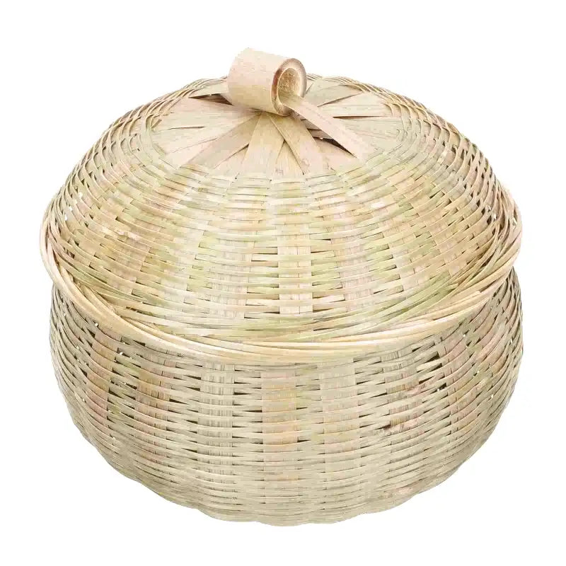 Panier Tressé avec Couvercle Bombé