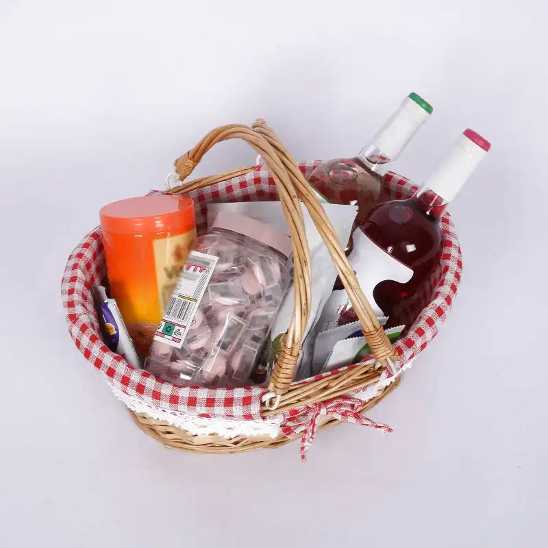 petit panier pique-nique tissu vichy