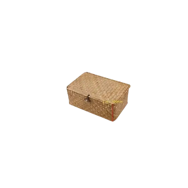 Boîte de rangement rectangulaire en osier - panier en osier