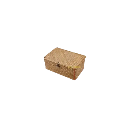 Boîte de rangement rectangulaire en osier - panier en osier