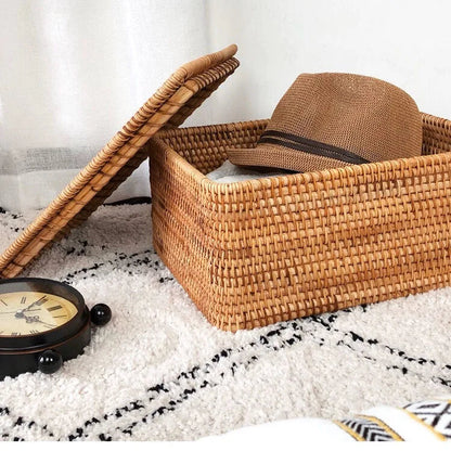 Grand panier en rotin