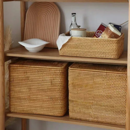 Grand panier en rotin