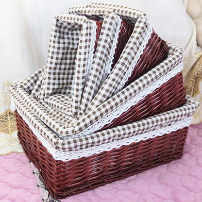 paniers en osier avec doublure