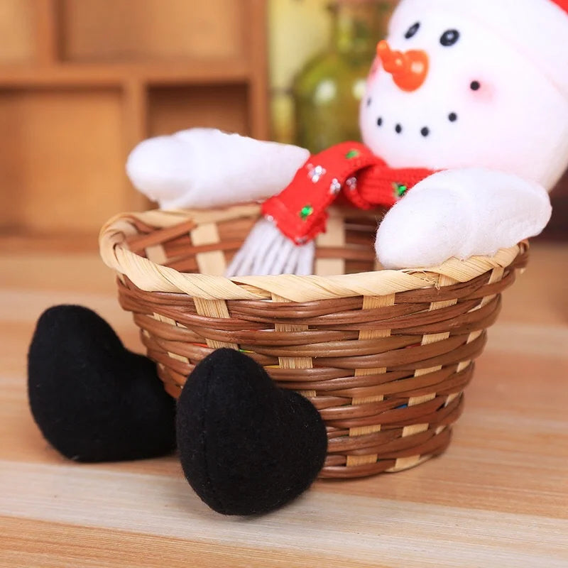 Panier en osier noël