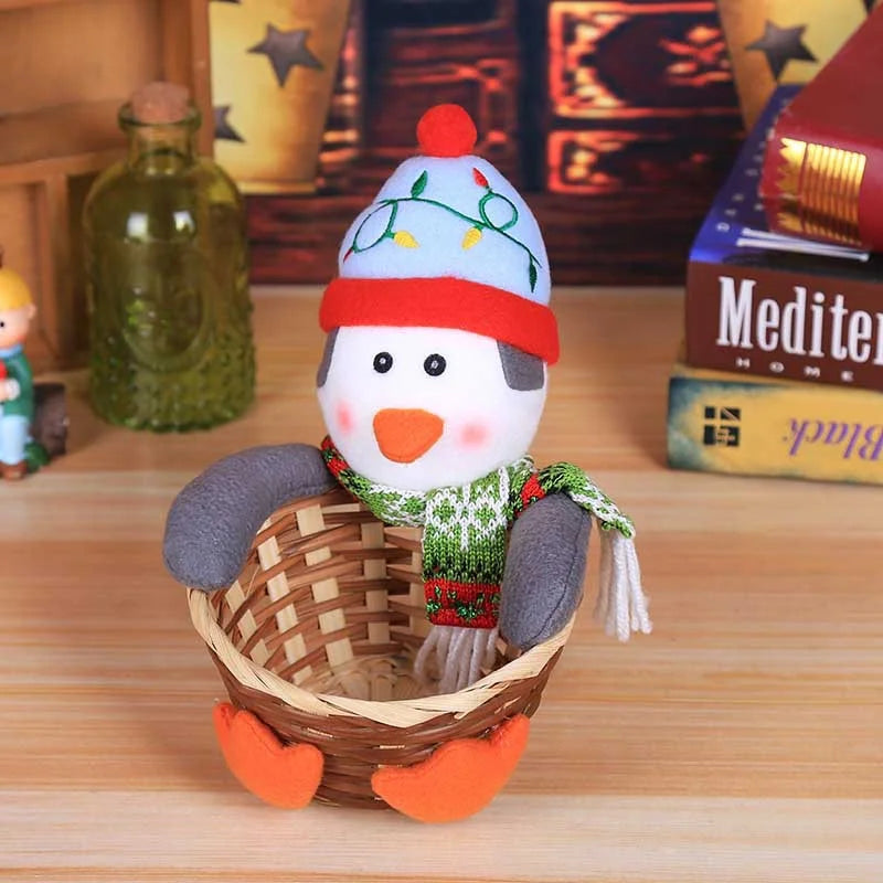 Panier en osier noël