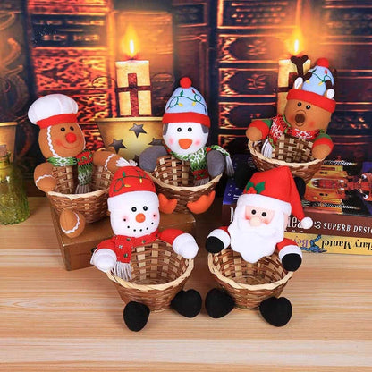 Panier en osier noël