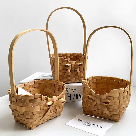 panier romantique en osier