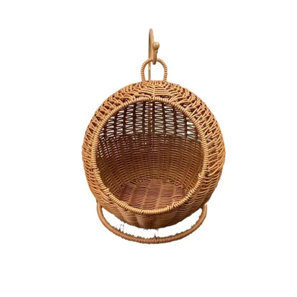 Panier suspendu en osier pour chat