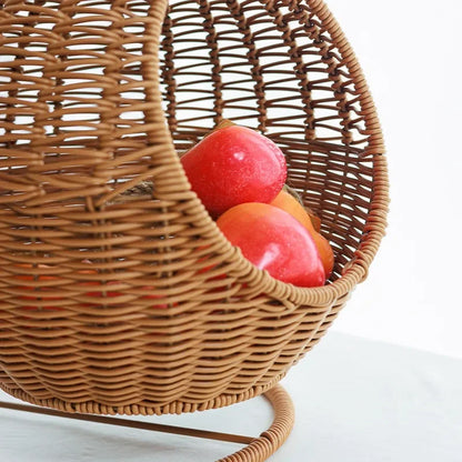 Panier suspendu en osier pour chat