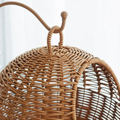 Panier suspendu en osier pour chat