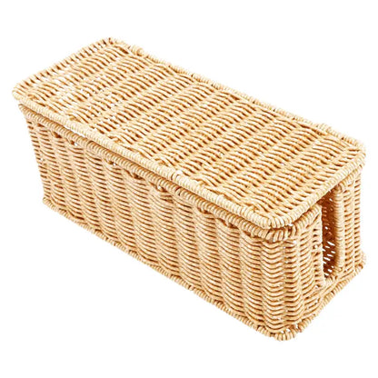 Boîte de rangement câbles en osier
