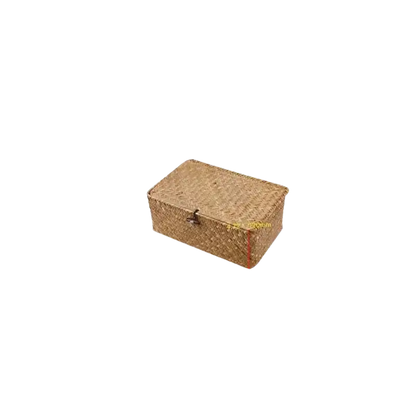 Boîte de rangement rectangulaire en osier