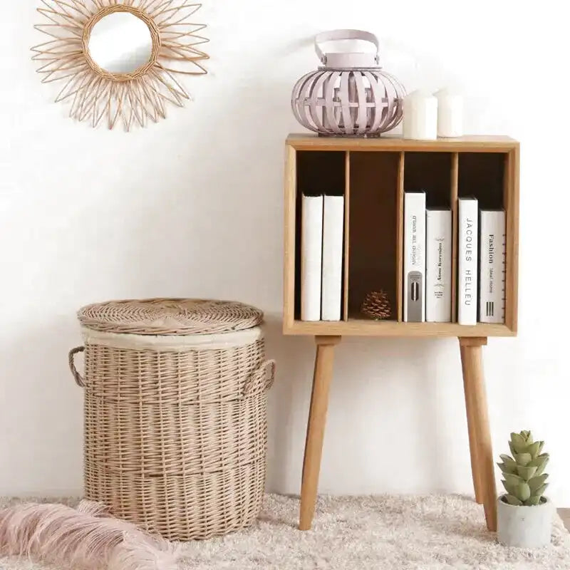 Panier à Linge en Osier avec Couvercle
