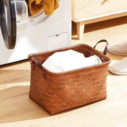 Panier à linge en osier souple
