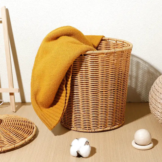 Panier à linge sale en osier