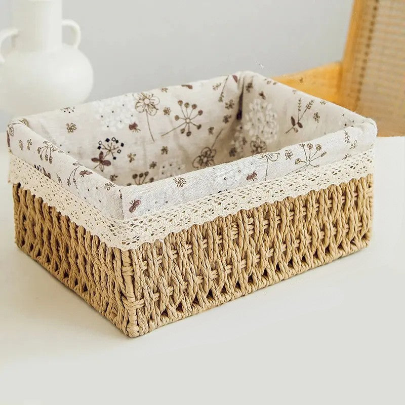 Panier rectangulaire déco panier en osier