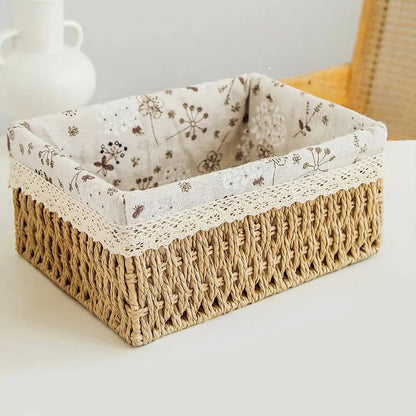 Panier rectangulaire déco panier en osier