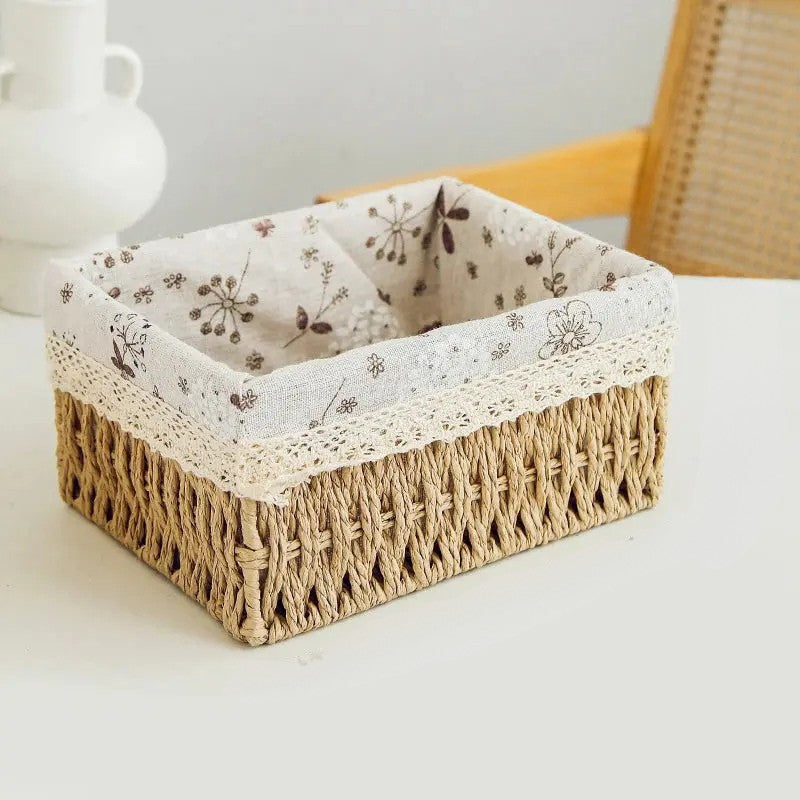 Panier rectangulaire déco panier en osier