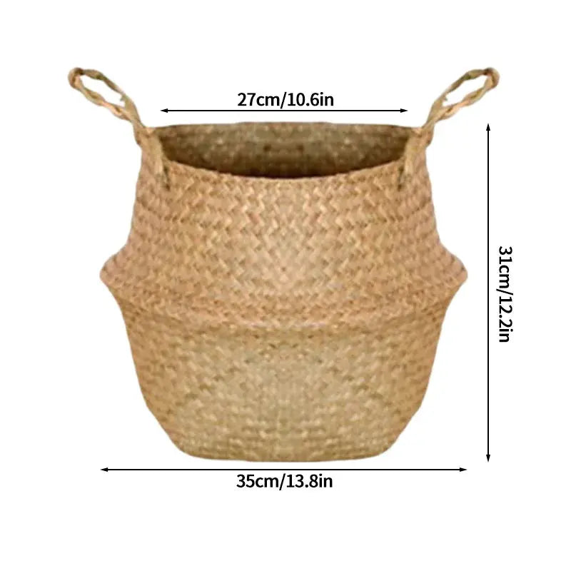 panier pliable tressé - panier en osier