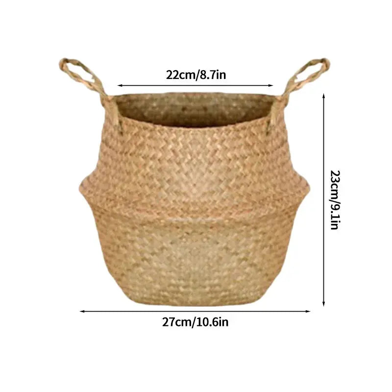 panier pliable tressé - panier en osier