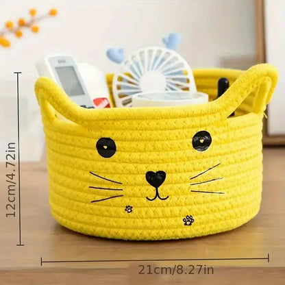 panier de rangement chat - panier en osier