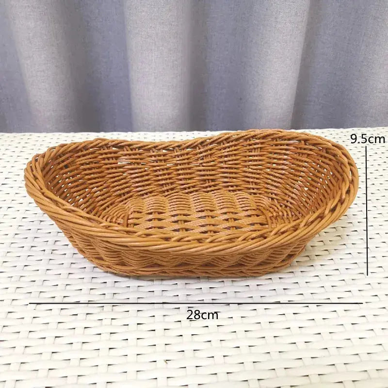 Corbeille tressée décorative ovale - panier en osier