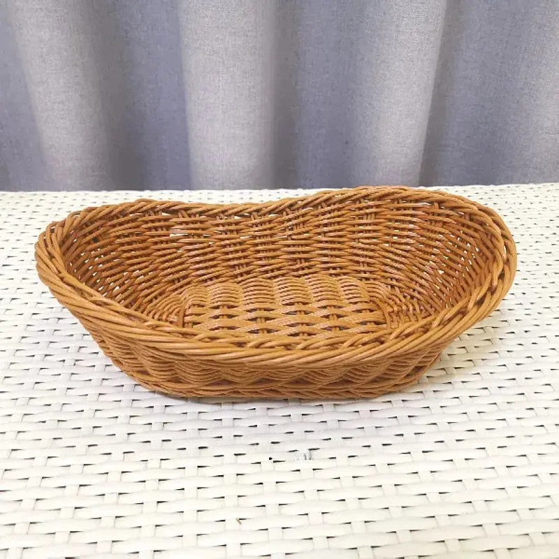 Corbeille tressée décorative ovale panier en osier