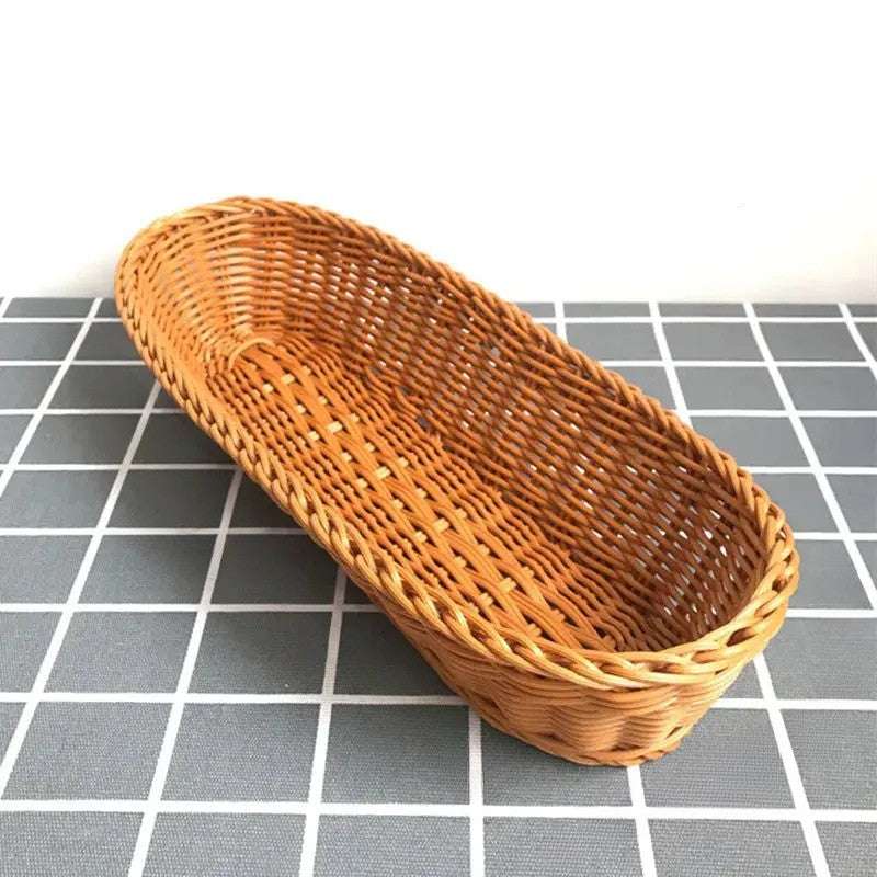 Corbeille tressée décorative ovale panier en osier