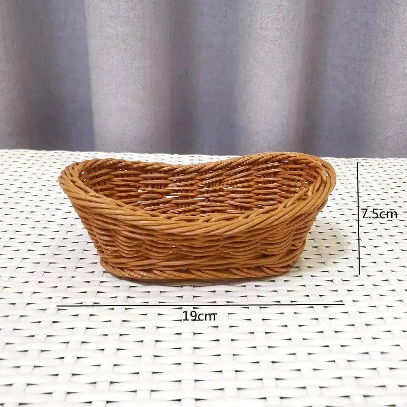 Corbeille tressée décorative ovale - panier en osier