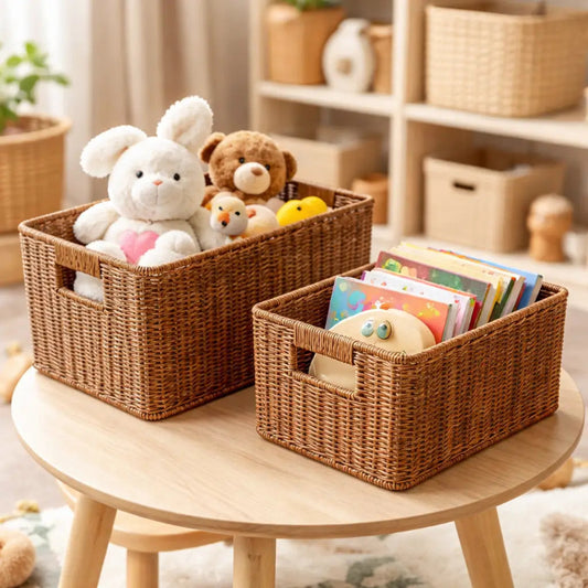 panier en osier pour jouets