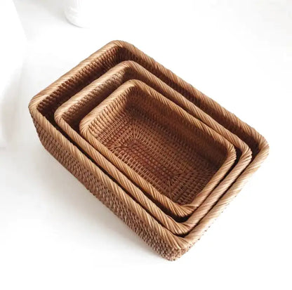 Panier en osier pour salle de bain
